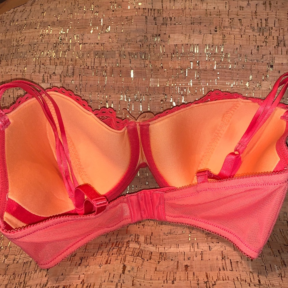 Orange 2-tone Balcony Bra